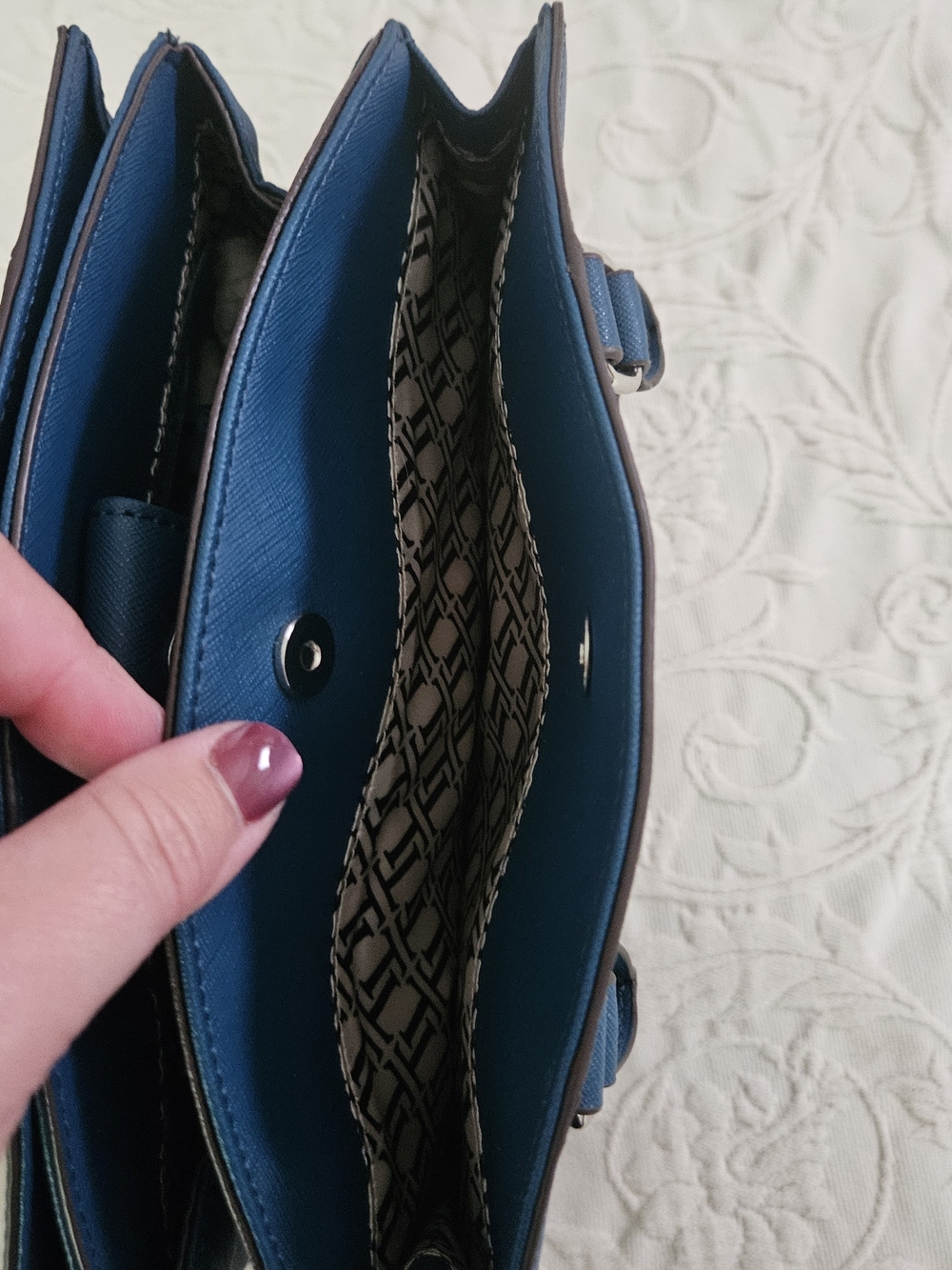 Tignanello Hand Bag- Blue - Picture 10 of 13
